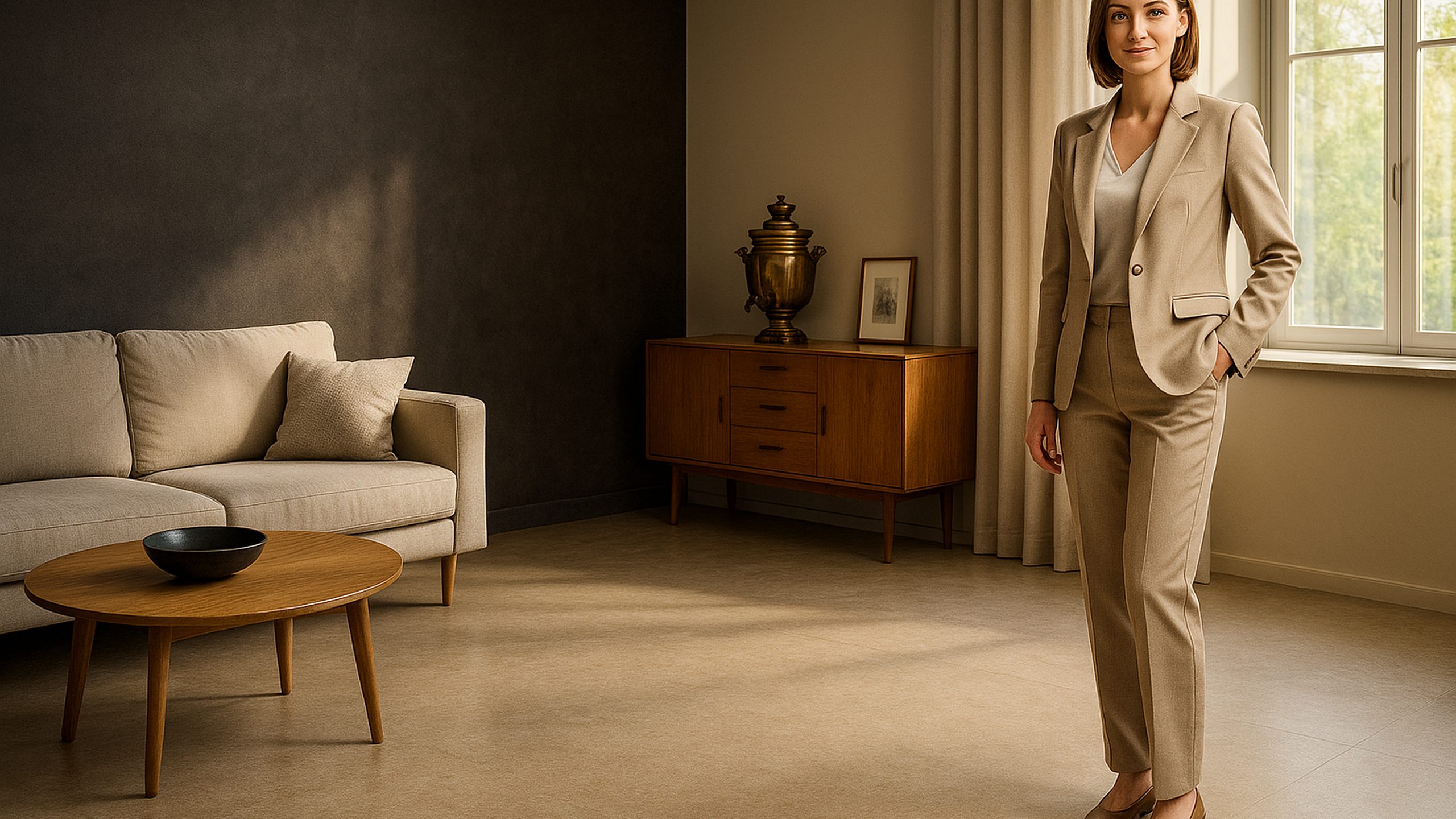 Интерьер с мармолеумом Forbo: чистая фактура натурального пола